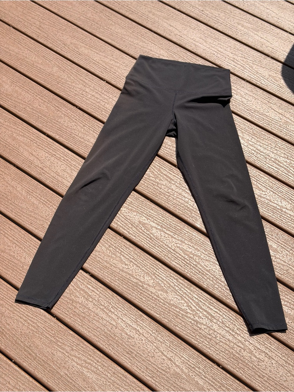 Glyder Black High Waist Ankle Length Yoga Pants Leggings Size Small Faulty Hip